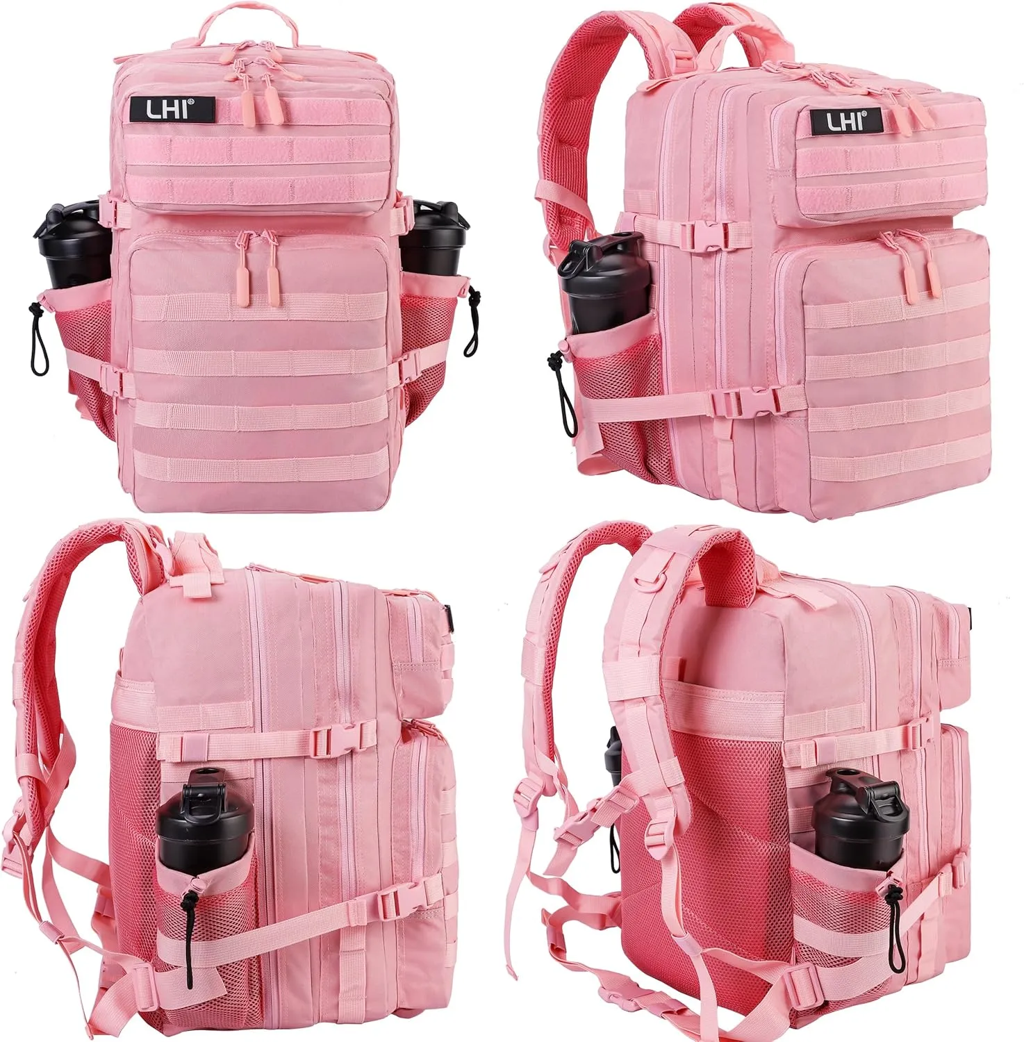LHI Military Tactical Backpack for Men and Women 45L Army 3 Days Assault Pack Bag Large Rucksack with Molle System