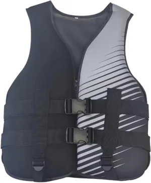 Life Jackets with Adjustable Waistband and Zipper, Buoyancy Aid for Boating Fishing Surfing(Black A,Small)