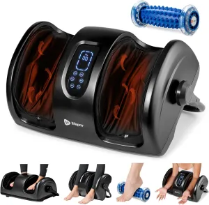 LifePro Shiatsu Foot Massager with Heat | Deep Kneading Massage | Electric Foot Massager for Leg, Calf, Feet, Ankle with Free Roller | FSA HSA Eligible
