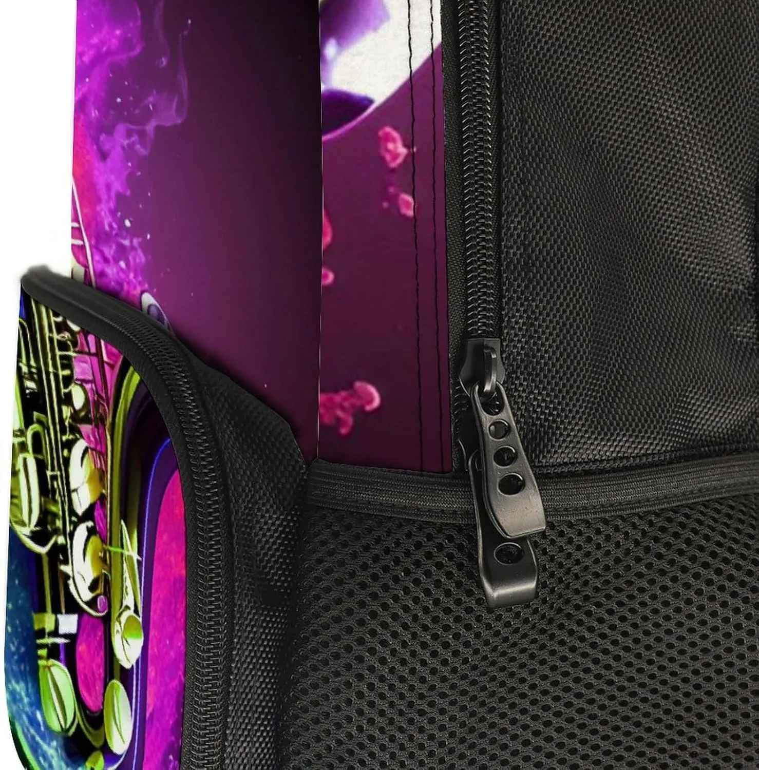 Lightweight Daypack Backpack for Trekking Work Running - Big Capacity Multipurpose Anti-Theft Bookbag, Saxophone In Fire And Water Art Business Computer Bag