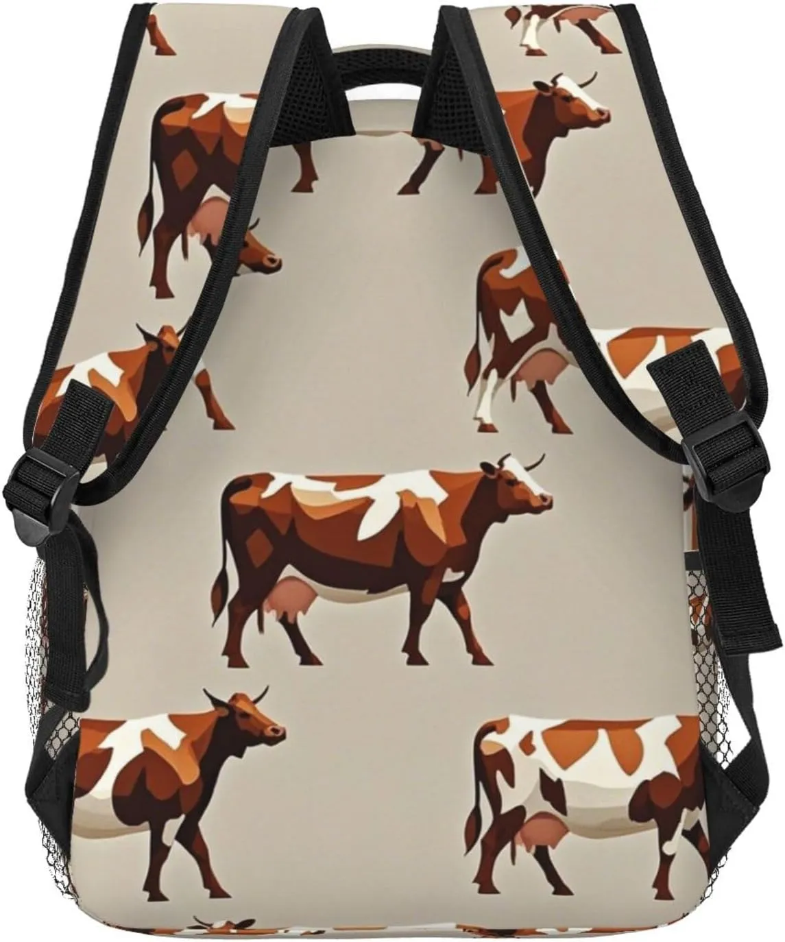 Lightweight Daypack for Camping Business Walking Cycling - Large Capacity Anti-Theft Multipurpose Bookbag, Cute Highland Cattle Art Gym Outdoor Hiking Backpack