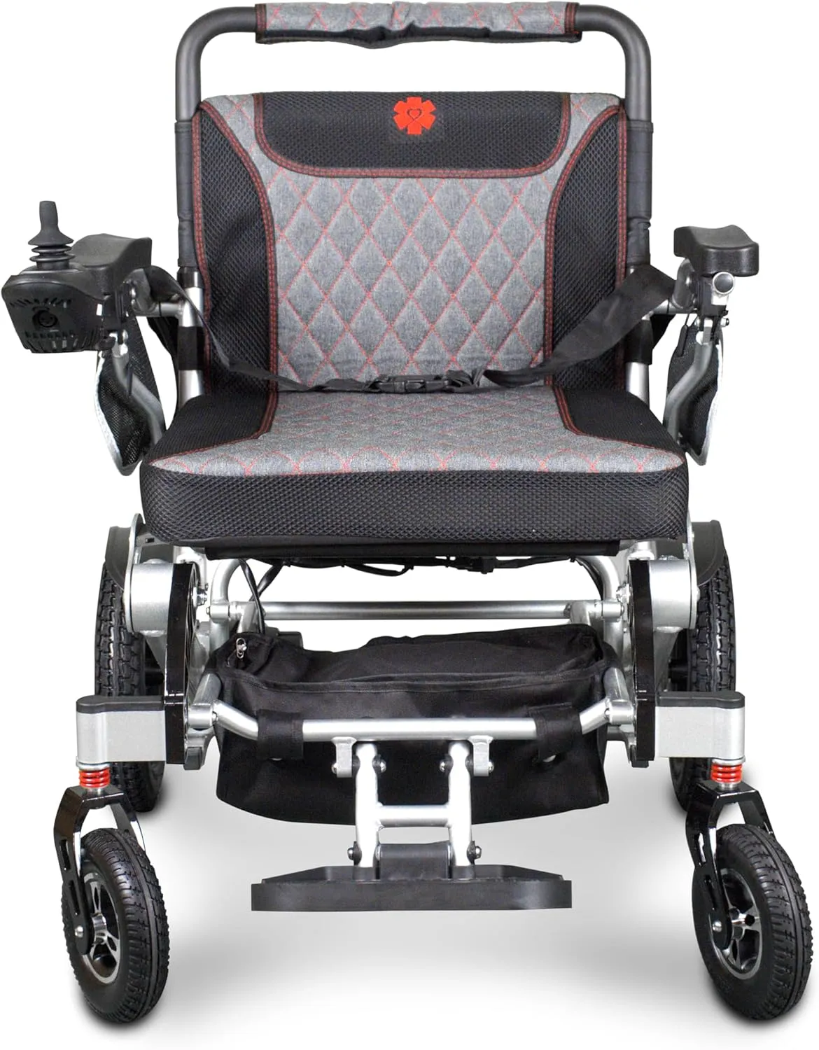 Lightweight Electric Power Wheelchair Mobility Scooter, Aviation Travel Safe Motorized Electric Wheelchair Mobility Aid (Silver)