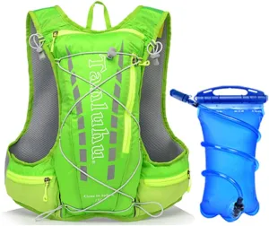 Lightweight Running Hydration Vest Backpack 15L Outdoor Trail Running Cycling Marathon Hiking Climbing Outdoor Sport Bag with 2L Water Bag, 500ML Water Bottle