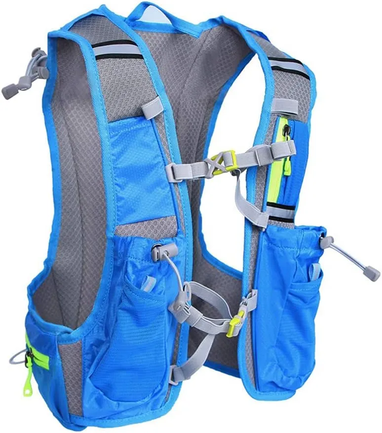 Lightweight Running Hydration Vest Backpack 15L Outdoor Trail Running Cycling Marathon Hiking Climbing Outdoor Sport Bag with 2L Water Bag, 500ML Water Bottle