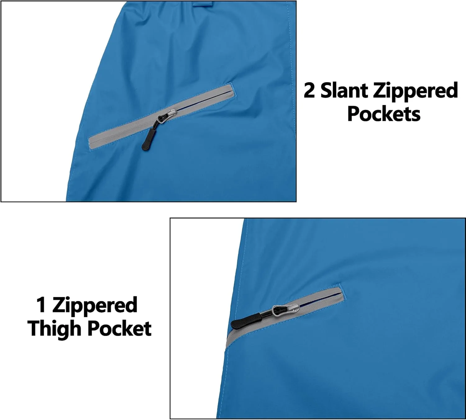 Little Donkey Andy Women's Lightweight Waterproof Rain Pants Breathable Hiking Pants for Outdoor Fishing