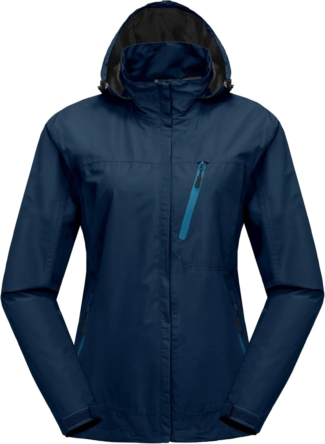 Little Donkey Andy Women's Waterproof Rain Jacket with Hood Breathable Lightweight Windbreaker Rain Shell Coat