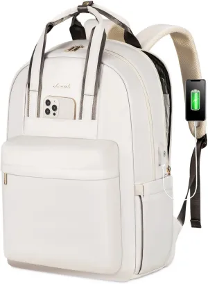 LOVEVOOK Laptop Backpack for Women, 17 Inch Travel Laptop Bag with USB Port, Waterproof Computer Backpack Purse for Work Teacher Nurse, Durable Casual Daypack
