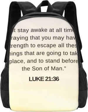 Luke 21:36 Lightweight Packable Backpack Travel Casual Hiking Daypack Foldable Backpack For Men Women
