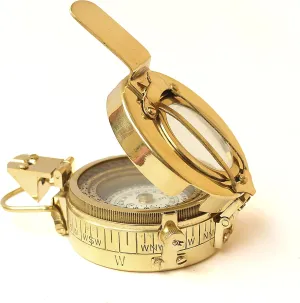 Marine Brass Compass Handmade Vintage Pocket Antique Maritime Sailor Ship Instrument Eduactional Compass