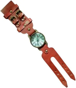Maritime Brass Compass Wrist Watch Leather nautical
