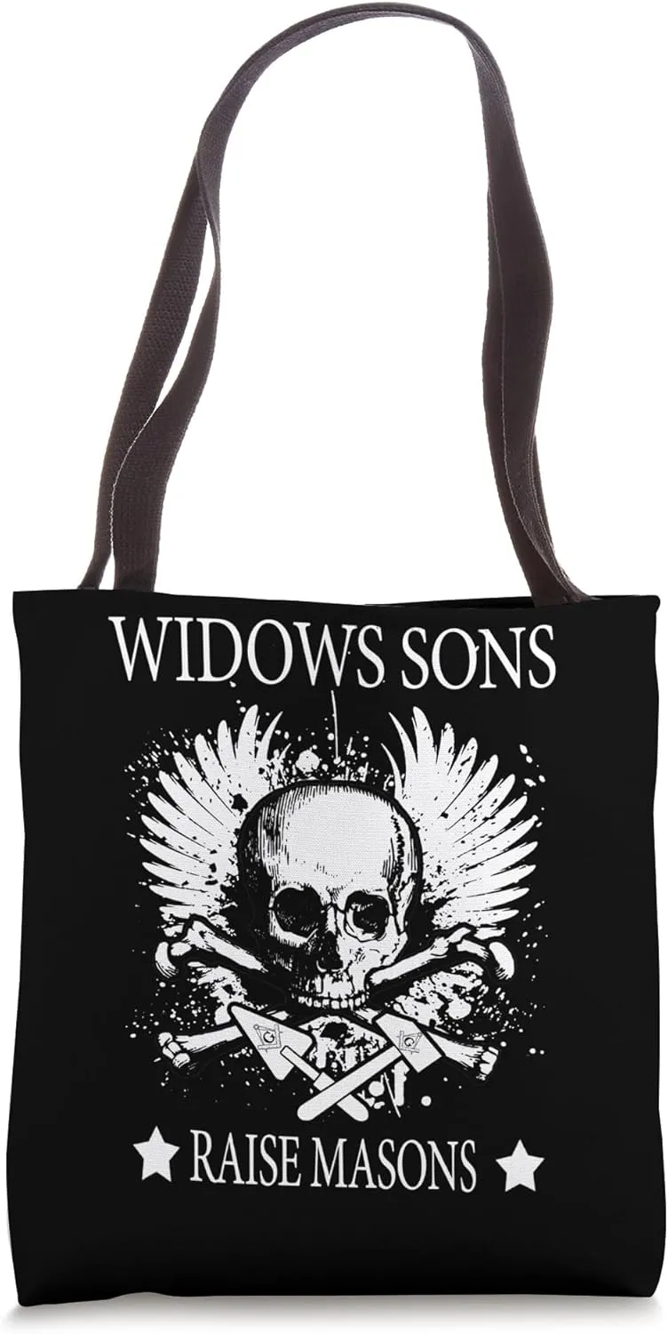 Masonic Skull Emblems Widow's Son Masons Father's Day Tote Bag