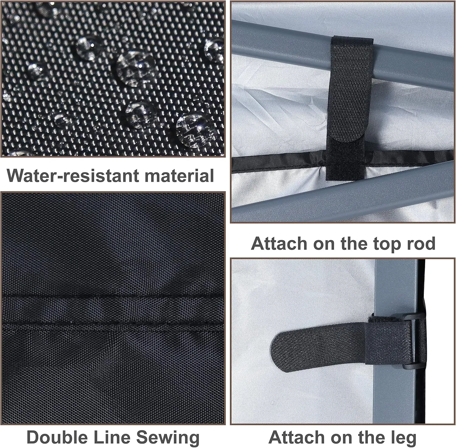 MASTERCANOPY Canopy Sidewall for 10x10 Slant Leg Canopy Tent 1pc Black