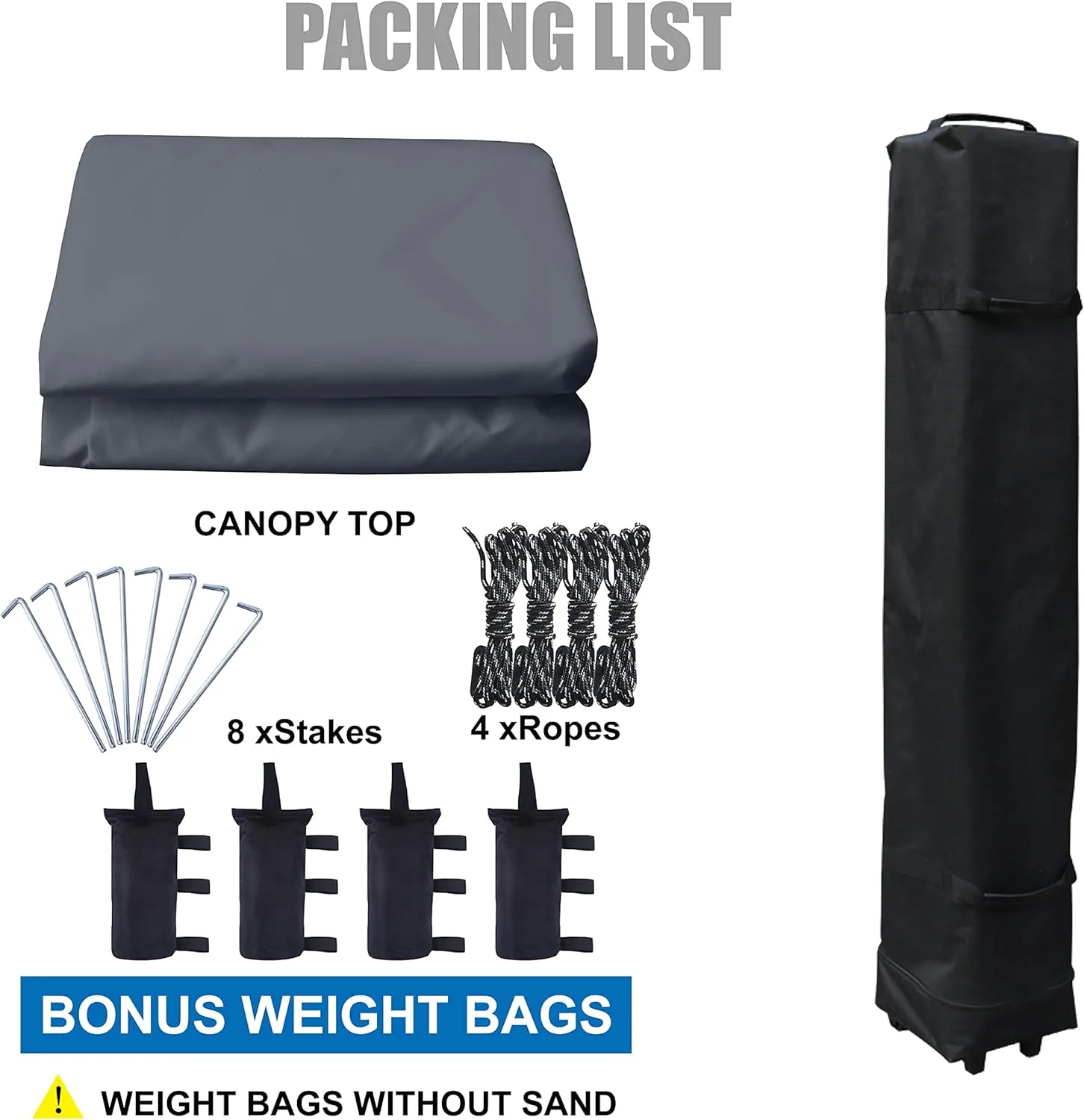 MASTERCANOPY Portable Pop Up Canopy Tent with Large Base (10x10,Dark Gray)