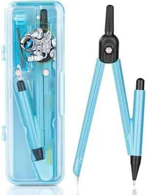 Mathematical Geometry Set Compass Drawing Set Professional High Precision Compass Pencil Compass Drawing Set School Stationery Compass Indexer Ruler Compass Set
