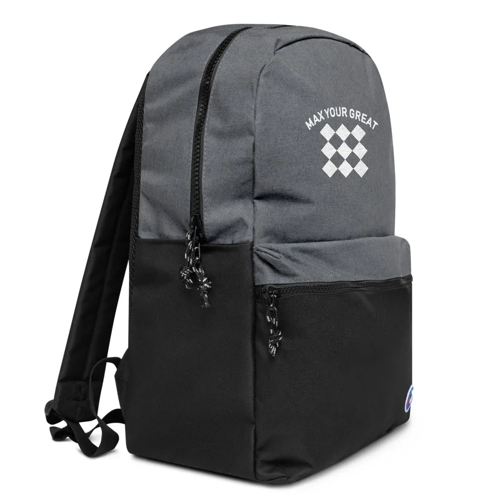 Max Your Great 2.0 Embroidered Champion Backpack