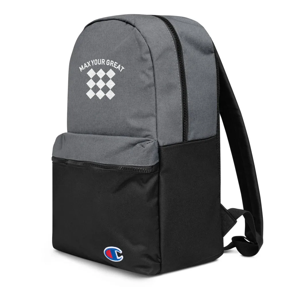 Max Your Great 2.0 Embroidered Champion Backpack