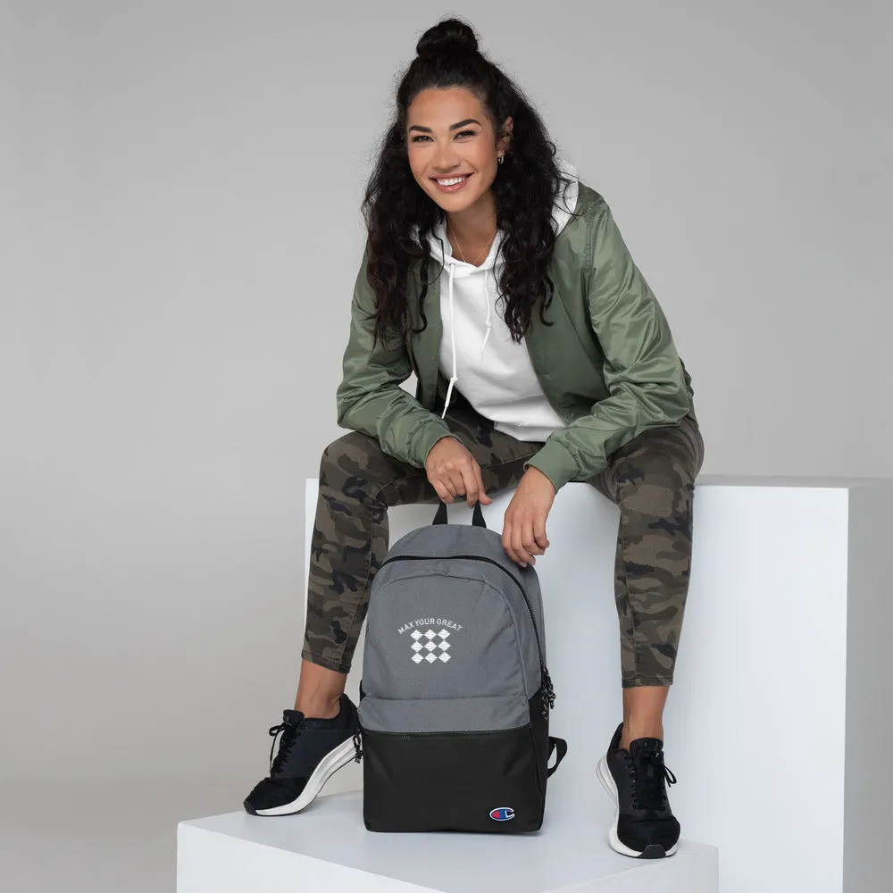 Max Your Great 2.0 Embroidered Champion Backpack