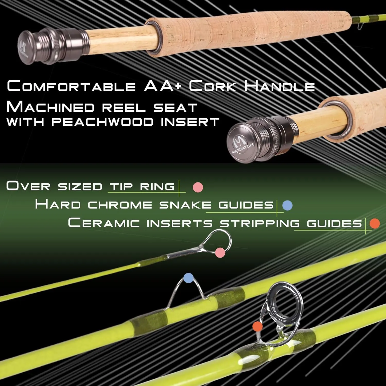 Maxcatch Ultra-Lite Fly Rod for Stream River Panfish/Trout Fishing 1/2/3 Weight and Combo Set Available