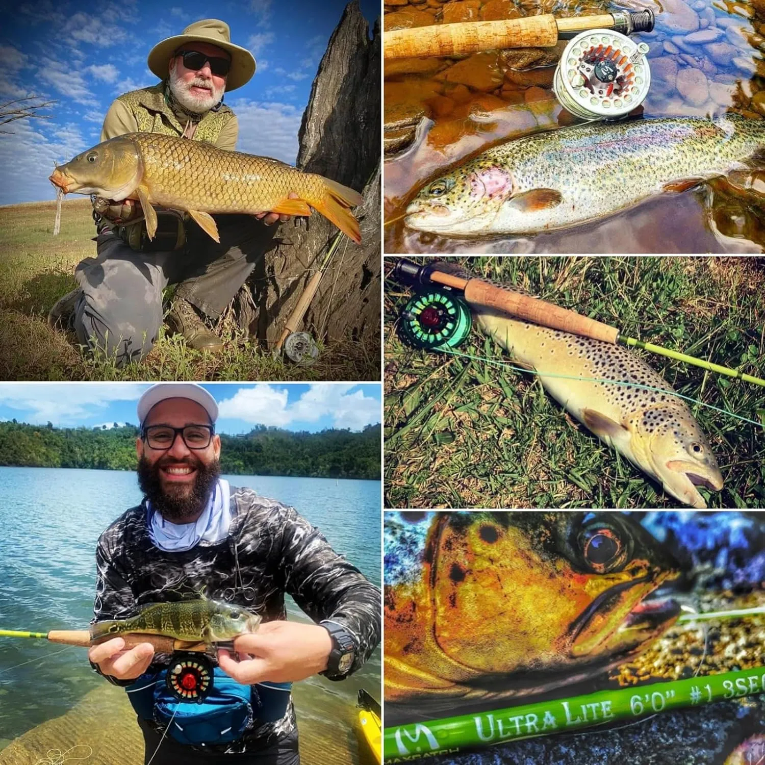 Maxcatch Ultra-Lite Fly Rod for Stream River Panfish/Trout Fishing 1/2/3 Weight and Combo Set Available