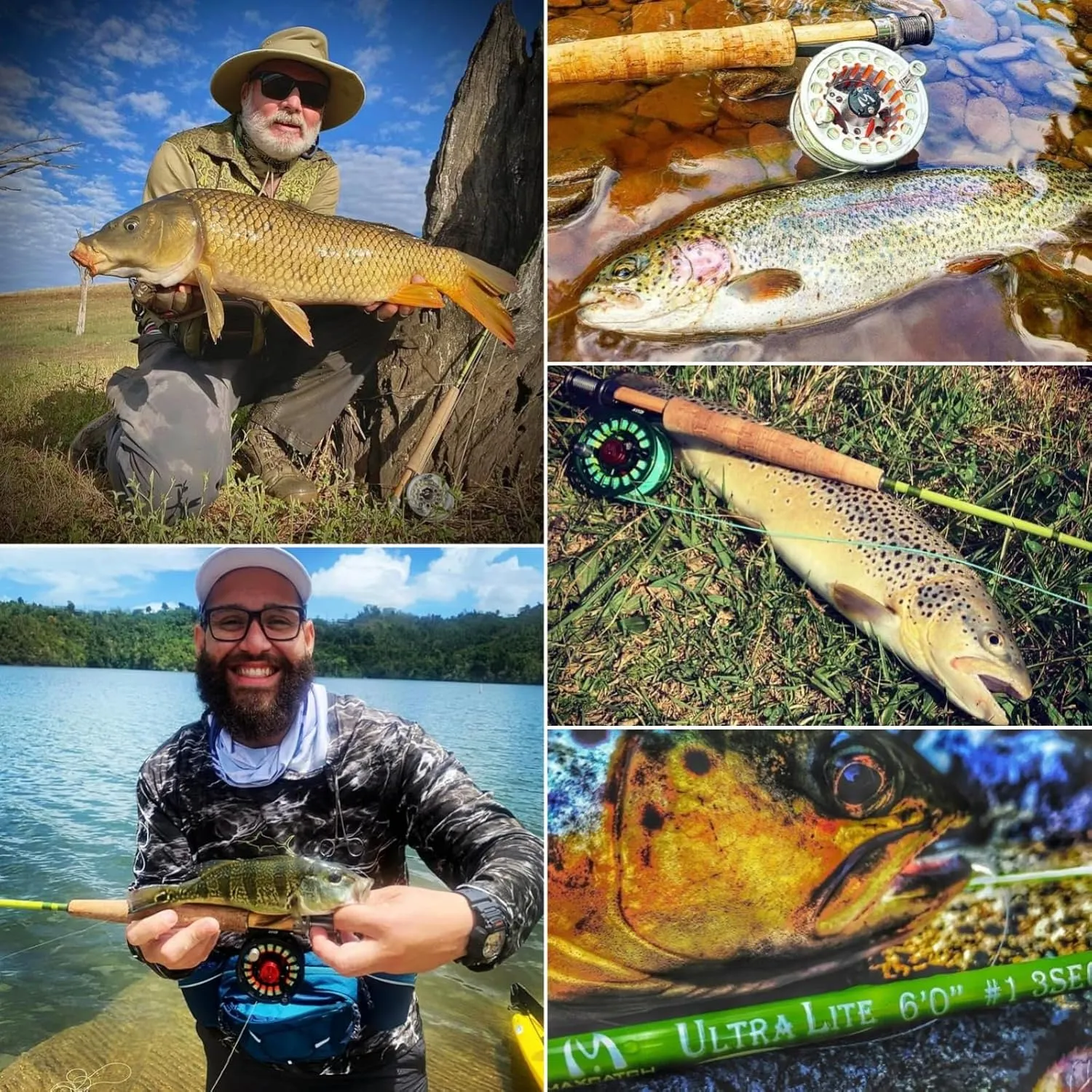 Maxcatch Ultra-Lite Fly Rod for Stream River Panfish/Trout Fishing 1/2/3 Weight and Combo Set Available