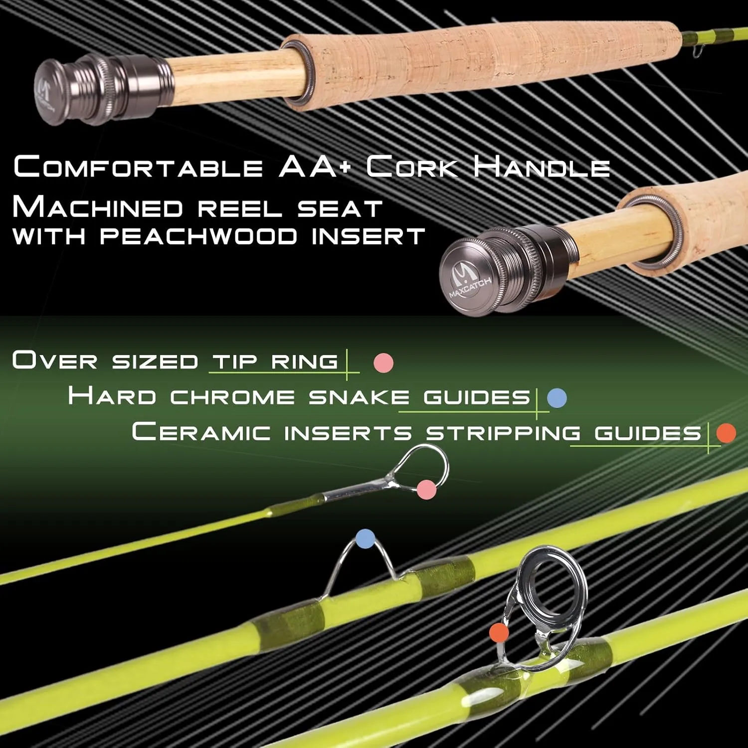 Maxcatch Ultra-Lite Fly Rod for Stream River Panfish/Trout Fishing 1/2/3 Weight and Combo Set Available
