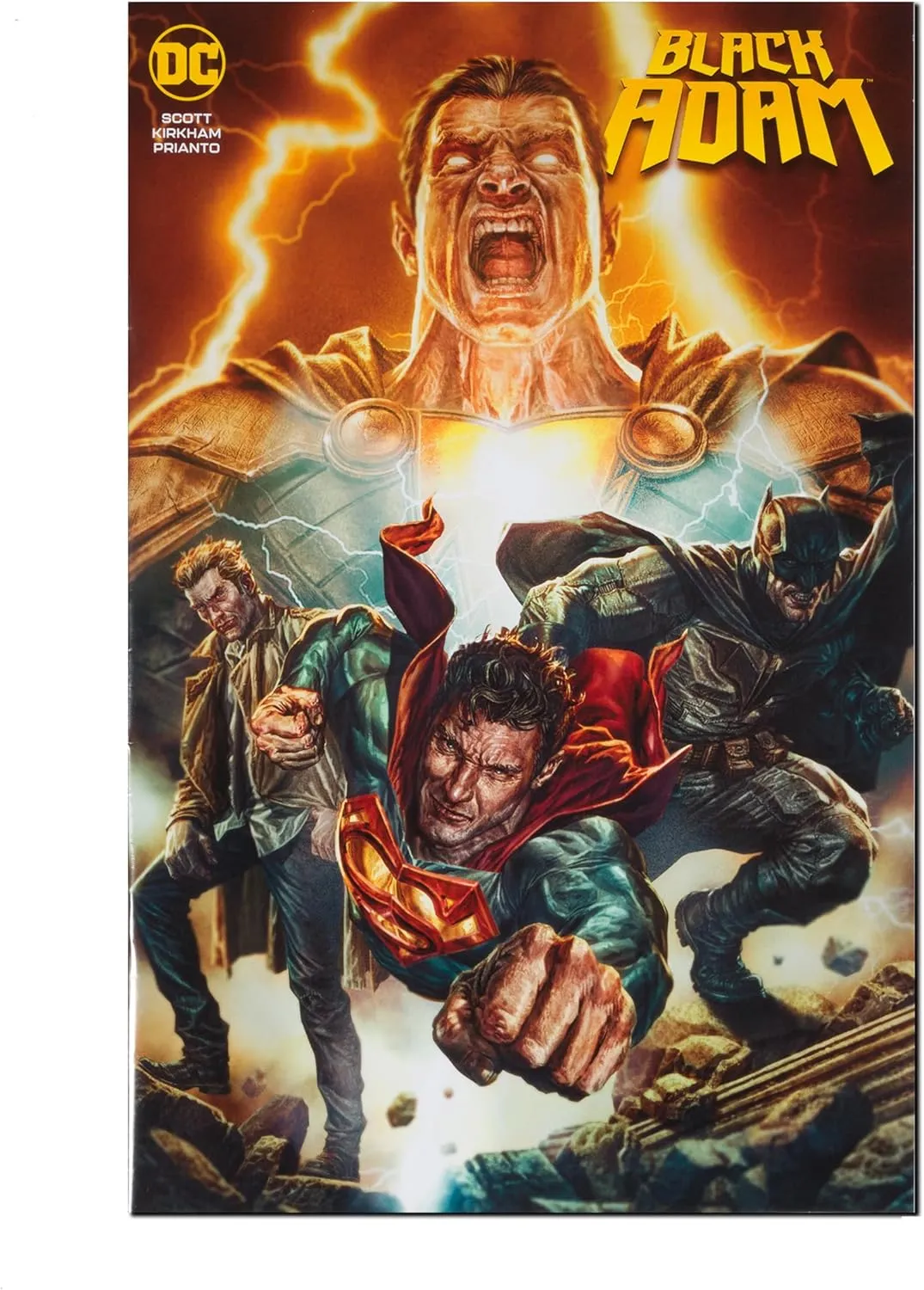 McFarlane Toys - DC Direct 7IN Figure with Comic - Black ADAM WV1 - John Constantine, Multicolor