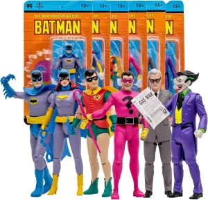 McFarlane Toys - DC Retro Batman 66, 6 Pack, 6in Scale Figures