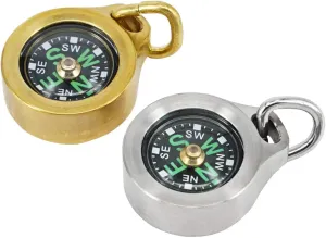 MecArmy CMP Titanium/Brass EDC Compass, Teardrop Shaped Design with Exquisite Engrave, Fluorescence Glow in The Dark Max Runtime of 6 Hours IPX5 Waterproof Free Beaded Chain Worn as Pend