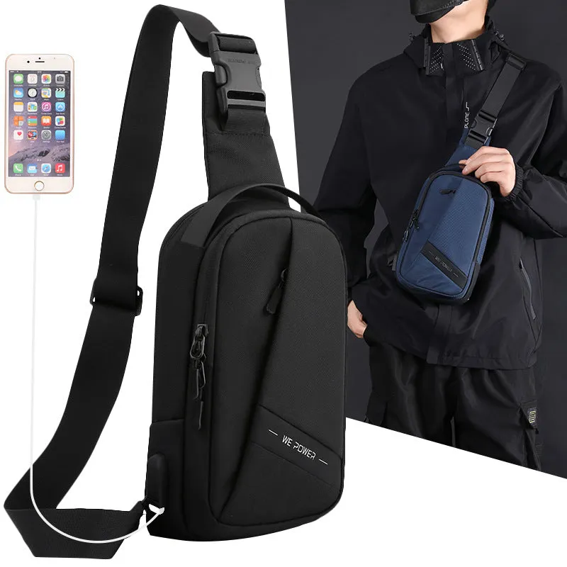 Men's Business Oxford Cloth Green Large Capacity Men's Chest Bags