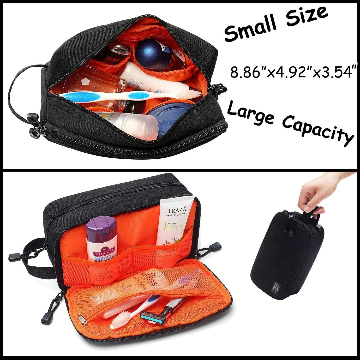Mens Toiletry Bag Waterproof Organizer Bag Travel Shaving Dopp Kit Perfect Travel Accessory Gift