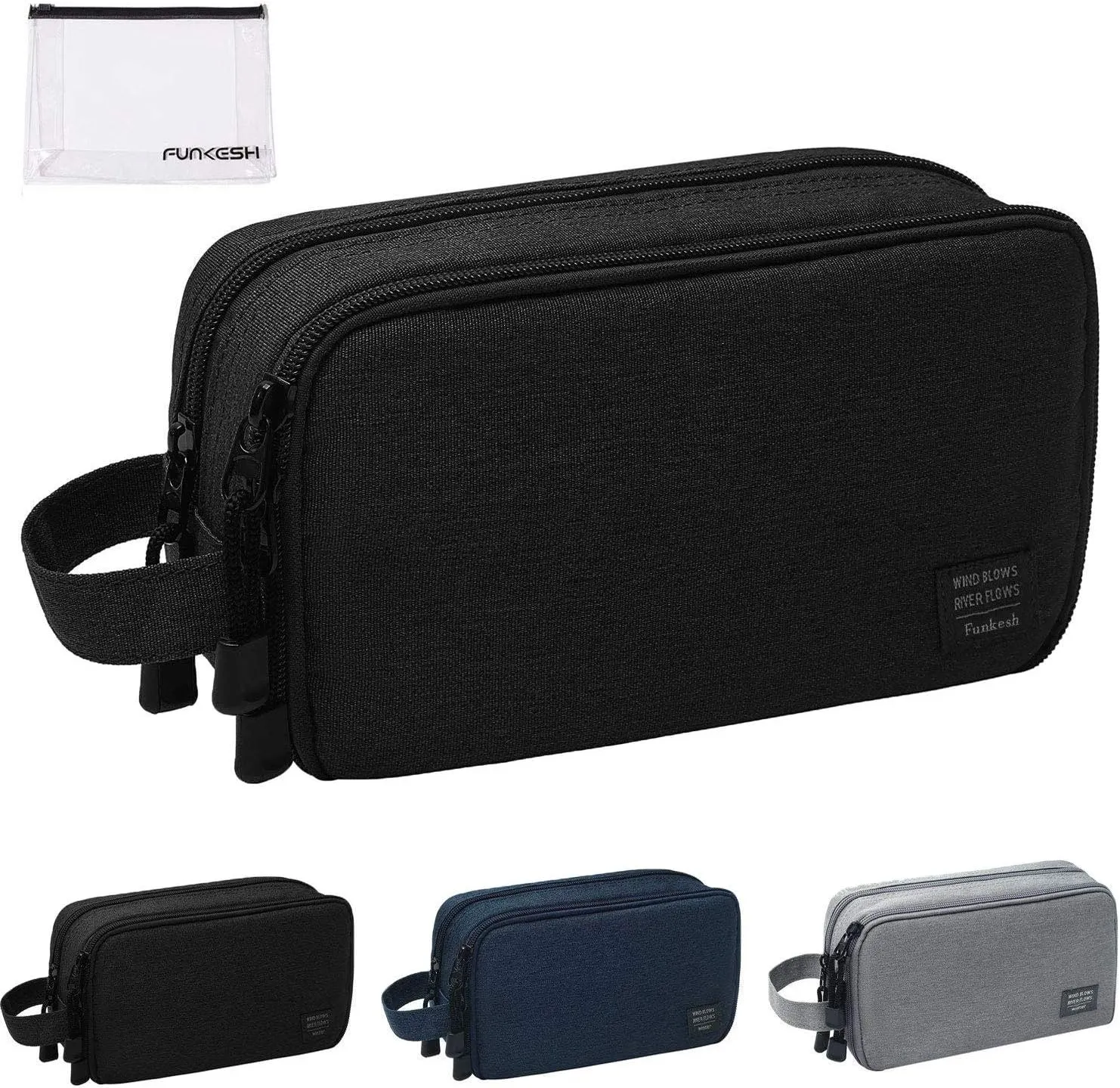 Mens Toiletry Bag Waterproof Organizer Bag Travel Shaving Dopp Kit Perfect Travel Accessory Gift
