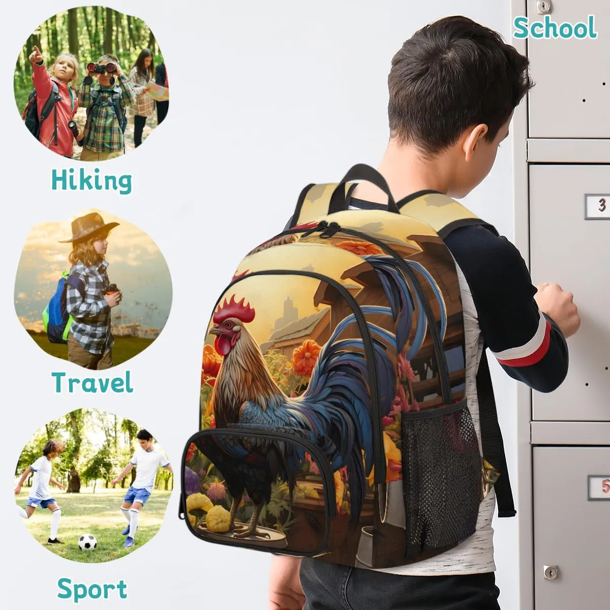 Merry Christmas Carry on Travel Backpack for Women Men Water resistant Lightweight Rucksack Backpack for Weekender Casual Work Hiking Buffalo Check Plaid Farmhouse