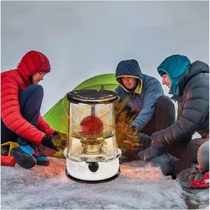 Metal Kerosene Wick Heater Non Electric Camping Space Kerosene Stove Burner Adjustable Firepower Refined Gas Stove, for Outdoor Camping Camp Tent Hunting Garage Boiling