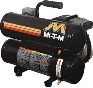 Mi-T-M AM1-HE02-05M Hand Carry Electric Air Compressor, 5 gal, Single Stage, 2 hp, 120V, 15.0 amp, Black