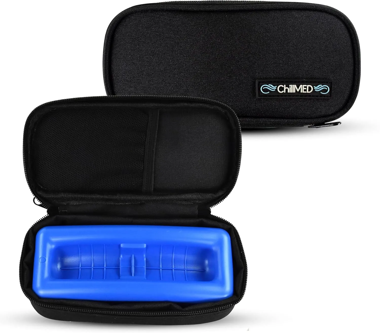 Micro Cooler Bag - Diabetic Insulin Vial Carrying Case Travel Pack With Re-Freezable Ice Pack - Up to 12 Hours of Cooling- Travel Bag For Insulin & Medications (Black)