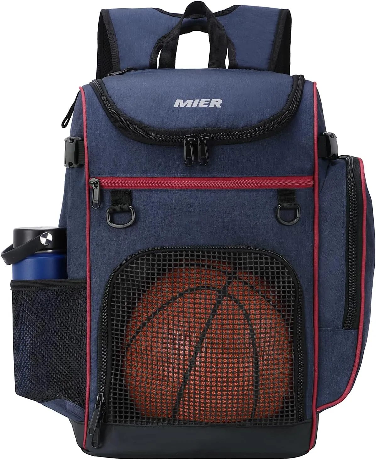 MIER Basketball Backpack Large Sports Bag for Men Women with Laptop Compartment, Soccer, Volleyball, Gym, Travel, 40L