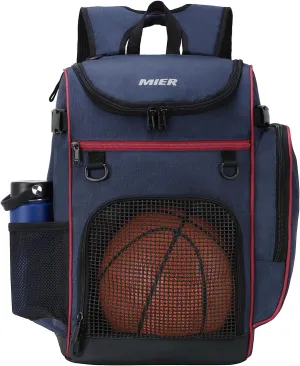 MIER Basketball Backpack Large Sports Bag for Men Women with Laptop Compartment, Soccer, Volleyball, Gym, Travel, 40L