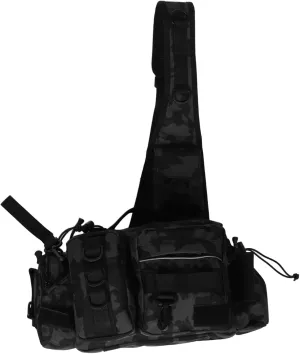 Milisten Men's Fly Fishing Gear Bag Waterproof Tackle Storage Portable Hiking Backpack Crossbody Sling Bag Camouflage Design for Outdoor Activities