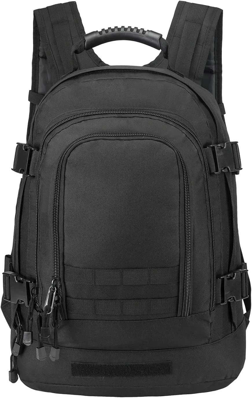 Military Outdoor Backpack,Expandable Tactical Backpack,DIY System for Travel,Camping,Hunting,Trekking and Hiking (Model B, Black)