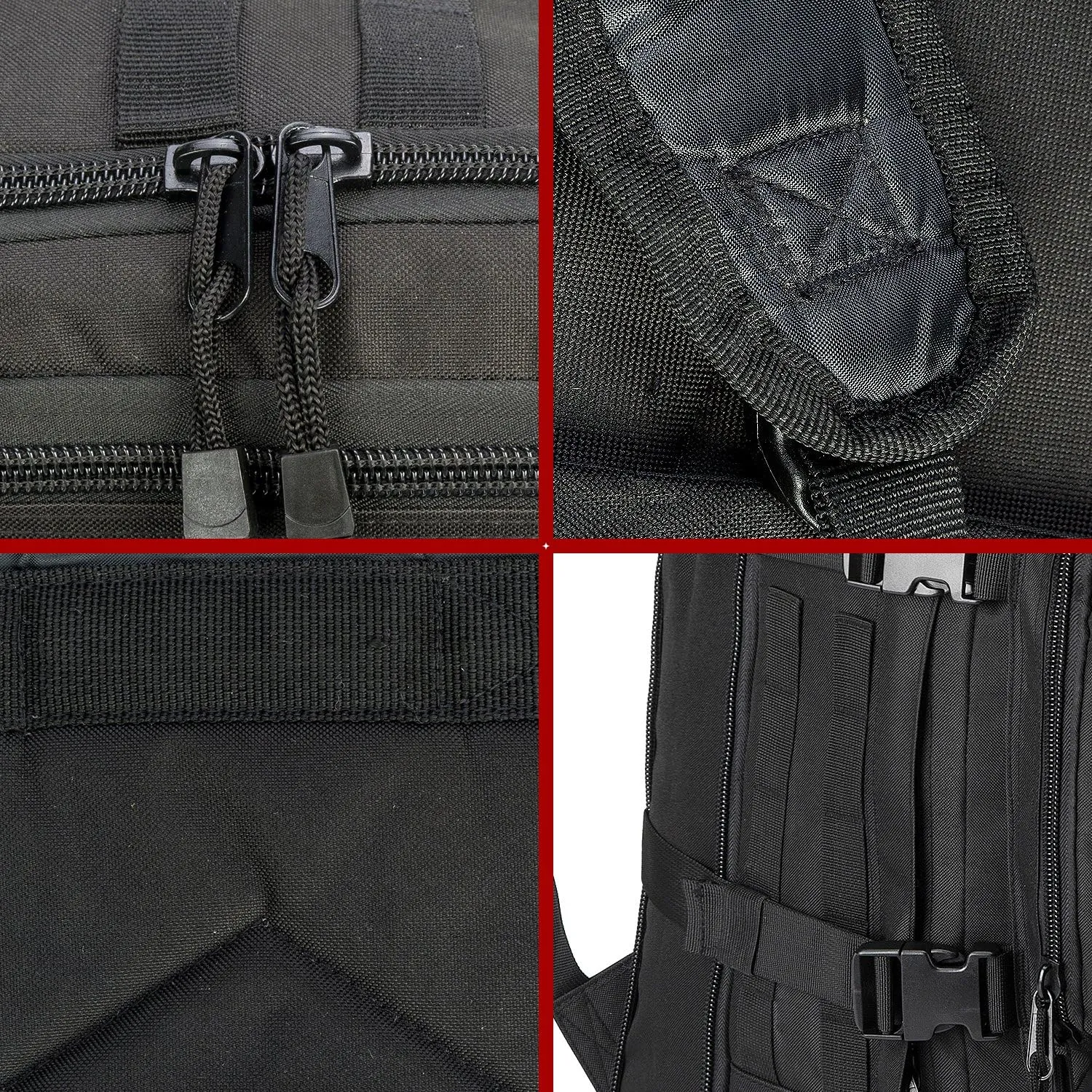 Military Outdoor Backpack,Expandable Tactical Backpack,DIY System for Travel,Camping,Hunting,Trekking and Hiking (Model B, Black)