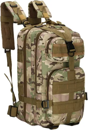 Military Tactical Backpack, 16.9x9.5x8.7'' Oxford Fabric Tactical Bag with Multi-pockets, Waterproof Survival Backpack with Expandable Capacity for Outdoor, Hiking, Travel and Fitness