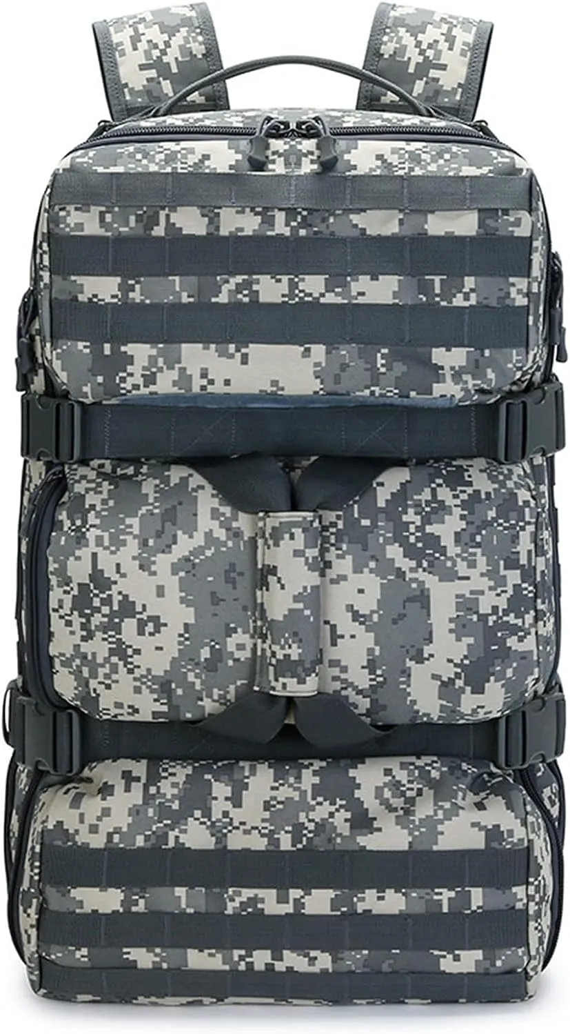 Military Tactical Backpack, 60L Extra Large Waterproof Outdoor Hiking Backpack, Men's Camping Backpack, Hiking Duffel Bag For Hunting Hiking Fishing Climbing Travel Deserts (Color : F)
