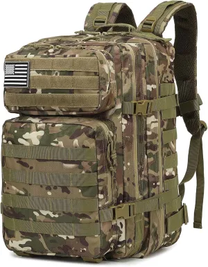 Military Tactical Backpack for Men Women, 3 Day Assault Pack Army Molle Bag Hiking Backpacks (CP Camo)