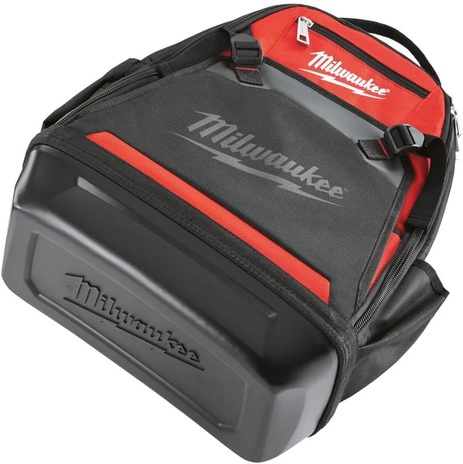 Milwaukee 48-22-8200 1680 Denier 35 Pocket Jobsite Backpack w/ Laptop Sleeve and Molded Plastic Base