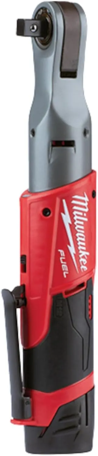 Milwaukee M12 FUEL 1/2" Ratchet with 2 Batteries and Charger Kit 2558-22