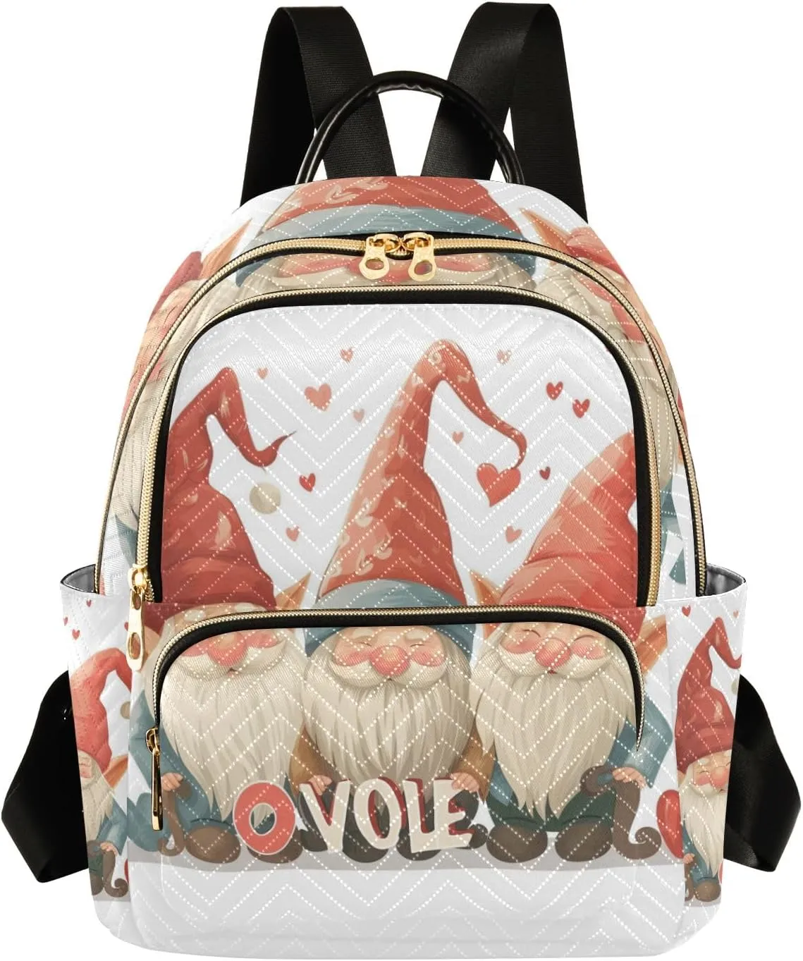 Mini Backpack Purse for Women, Cute Three Dwarf Travel Bag Casual Daypack Shoulder Bag