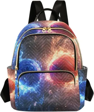 Mini Backpack Purse for Women, Two Basketballs Collide at The Center Travel Bag Casual Daypack Shoulder Bag