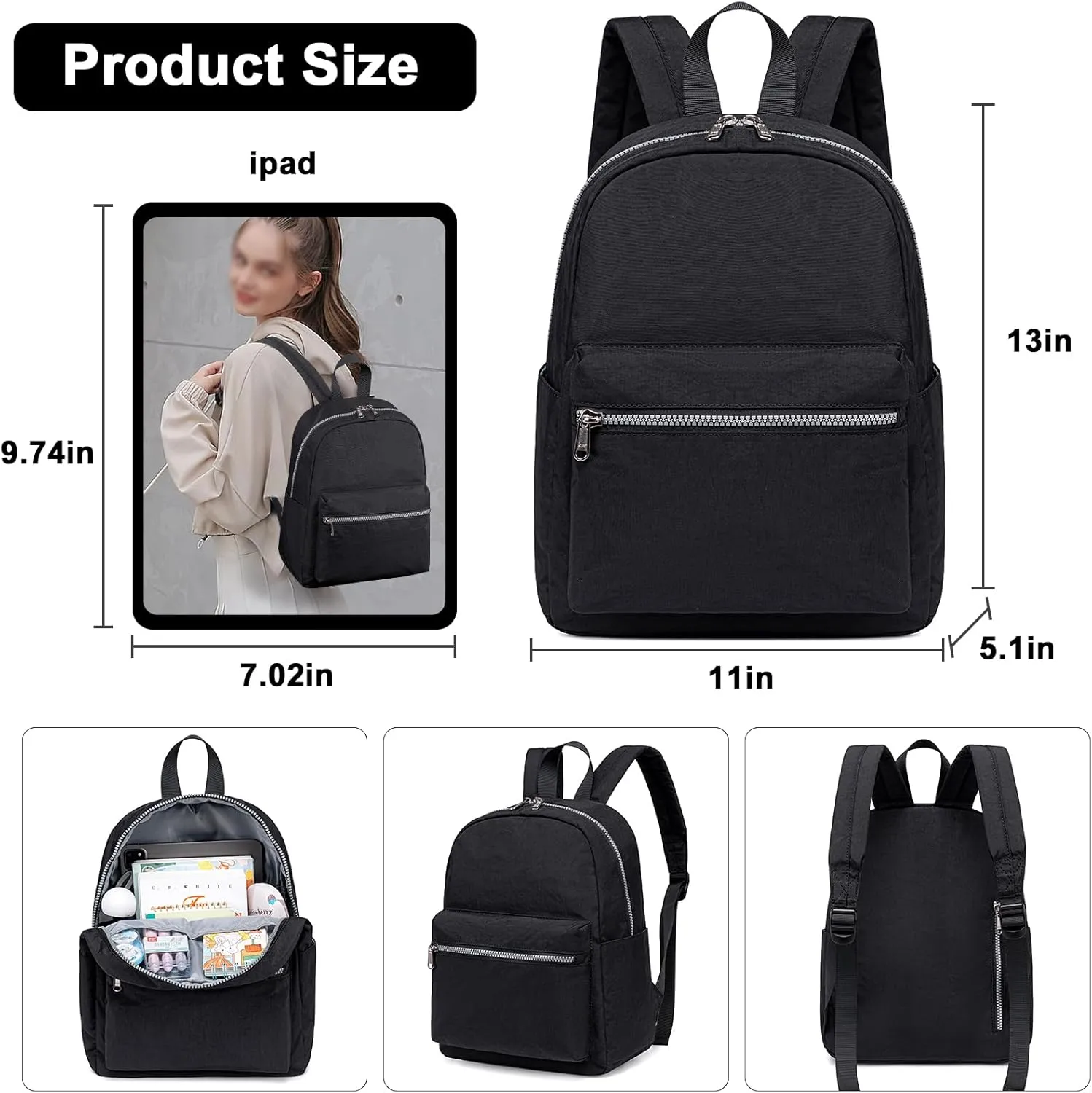 Mini Backpack Women Girls Water-resistant Small Backpack Purse Shoulder Bag for Womens Adult Kids School Travel
