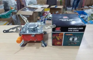 Mini Portable Square Stove for Backpacking Hiking Windproof Burner Camping Stove Foldable Stove for Outdoor &amp; picnic