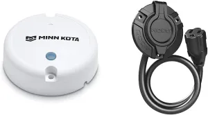 Minn Kota 1866680 i-Pilot Heading Sensor Spot-Lock BT & NOCO GCP1 15A AC Port Plug, 125V Power Inlet Socket, and Waterproof Electrical Outlet Receptacle Box with 16-Inch Integrated Outdoor Cord
